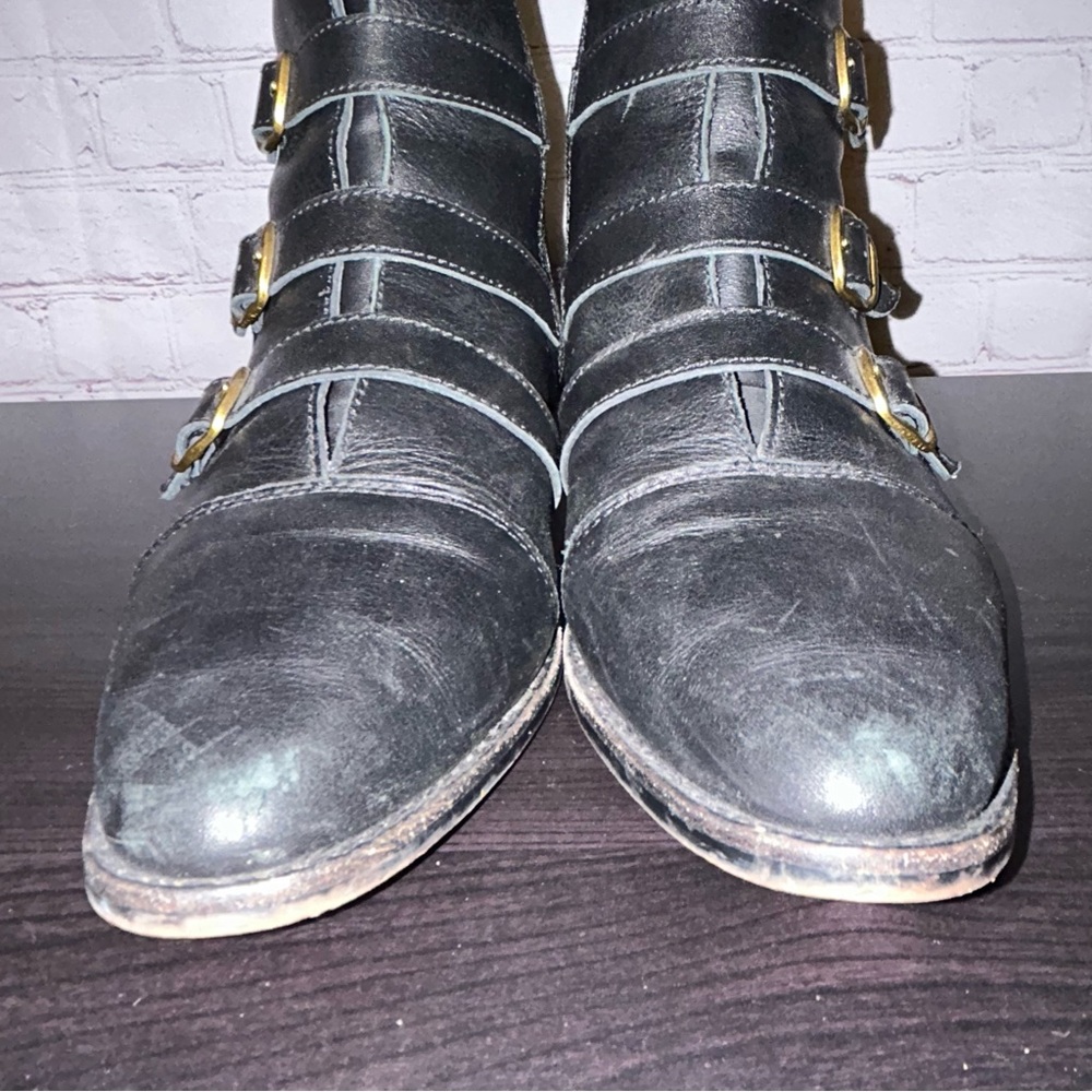 J. Crew multi buckle ankle boots women’s size 10 - Picture 5 of 10